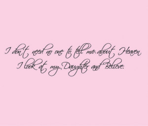 ... Dad In Heaven Quotes From Daughter Daughter quote decal - heaven