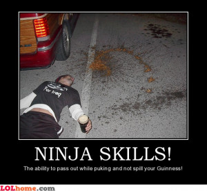 The beer is too important to be spilled.