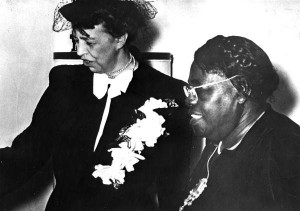 Eleanor Roosevelt visits with Mary McLeod Bethune