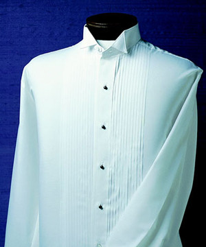 Men 39 s White Tuxedo Shirt