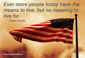 American flag victor frankl life meaning