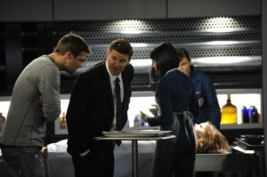 ... of David Boreanaz, Emily Deschanel and Geoff Stults in Bones (2005