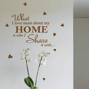 ... Home Love Heart Art Wall Stickers Quotes Wall Decasl Wall Decoration