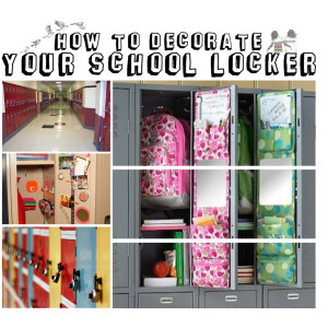 wrapping paper to the inside of your locker door to match your ...