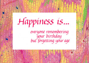 Framables™ calligraphy greeting card. The quote says, “Happiness ...