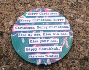 Christmas Vacation Merry Christmas Kiss My A@@ Quote Coaster ...