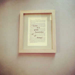 book quote frames