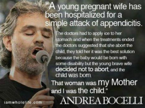 Blind... But Brilliant Andrea Bocelli...