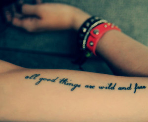 free, girl, tattoo, wild