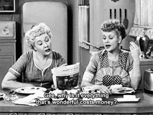 money broke i love lucy