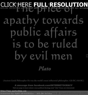apathy Quotes and sayings public people plato Famous
