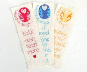... exploring the reading quote theme with this trio of wise owl bookmarks