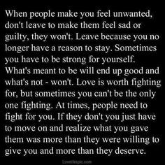 when people make you feel unwanted.....Just went through this kinda ...