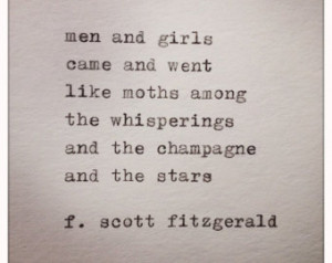 Great Gatsby Quote Typed on Typewri ter ...