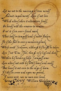 Love Poem Quotes Shakespeare: True Love Poems ,Quotes