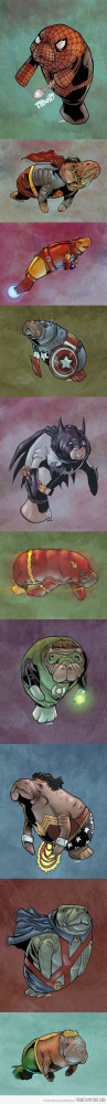 funny superheroes drawings cute