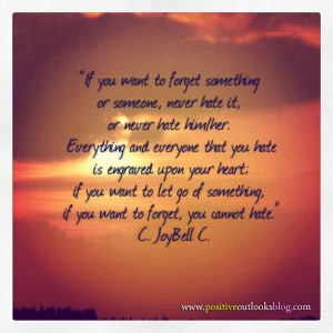 ... You Want To Forget Something or Someone, Never Hate It ~ Apology Quote