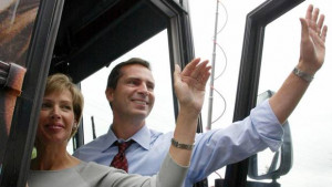 Ontario Liberal leader Dalton McGuinty and his wife Terri wave as they ...