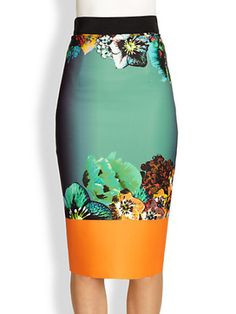 MILLY - Sea Blossom Pencil Skirt...i'm not skinny enough to wear this ...