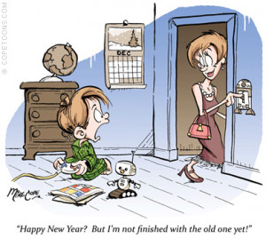 happy new year cartoon