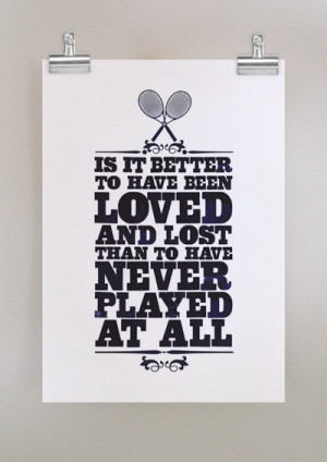 ... these vintage tennis rackets and inspirational tennis poster from etsy