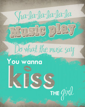 kiss the girl, romantic little mermaid quote... Art Print