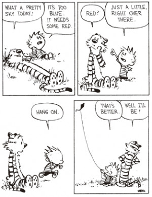 Calvin : Last-minute panic.