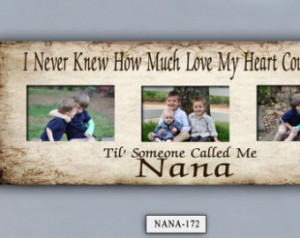 NANA: 9x24 Gift for Grandparents Grandma gift Grandpa gift ...