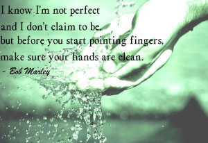 know I'm not perfect and I don't claim to be but before you start ...