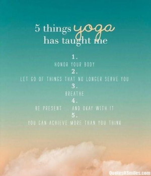 Things yoga has taught me picture quote