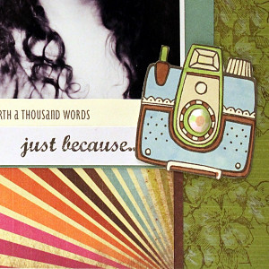 die cut title letters from the brown pattern paper. The flowers were ...