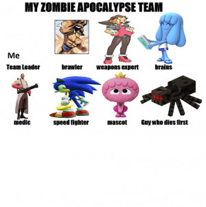 Zombie Apocalypse Love Quotes My zombie apocalypse team by
