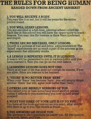 The Rules for Being Human.