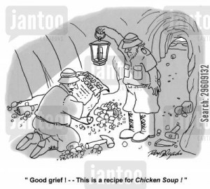 archeology cartoon humor: 'Good grief! This is a recipe for Chicken ...