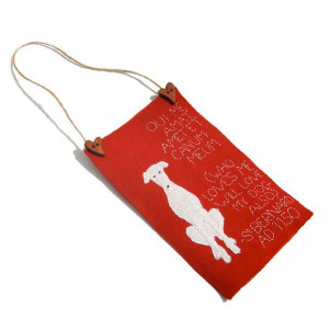 Love Me Love My Dog Quote, Linen Door Hanger Sign Plaque Decoration ...