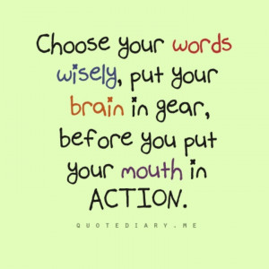 Choose words wisely