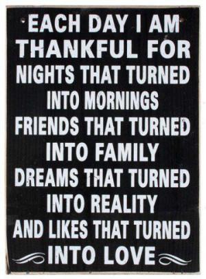Each day I am thankful for...