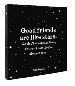 Good Friends Are Like Stars Quote on Canvas