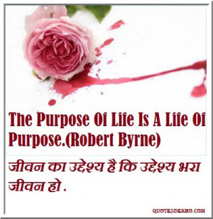 Life Purpose Quote In Hindi And English