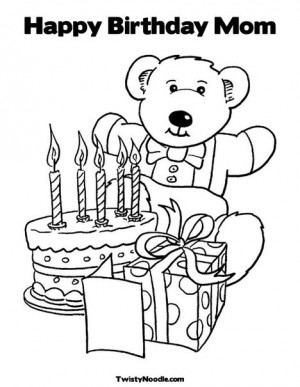 coloring pages happy birthday gift big birthday cake coloring coloring ...