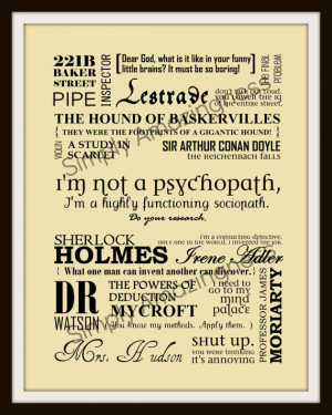 BBC Sherlock Typography. Quotes. Benedict Cumberbatch. Arthur Conan ...