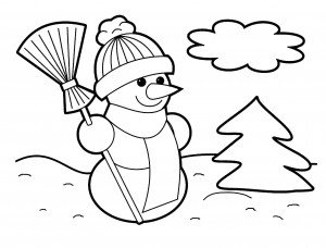 Free christmas snowman coloring pages printable