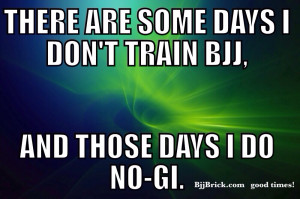 There are some days I don’t train BJJ,