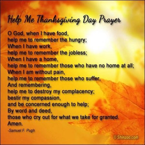 thanksgiving day prayer
