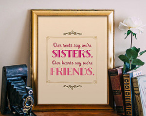 Sisters Quote Printable, Print Art Poster wall decor, typography ...