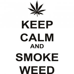 keep calm and smoke weed wall decal