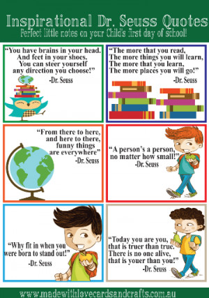 our Dr. Seuss inspired lunch box quotes , and our Inspirational quotes ...
