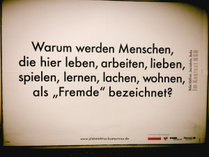 ... , love, play, learn, laugh and reside here described as 'foreigners