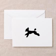 Standard Poodle Running Greeting Cards for