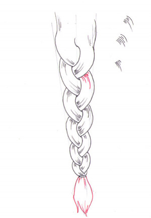 How to Draw Hair Braid Drawing